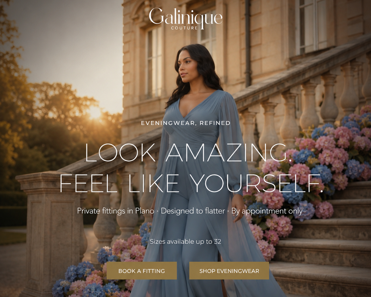 shopify store front galinique couture